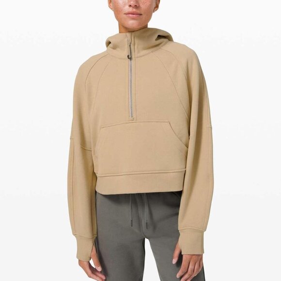 Lululemon cropped scuba 1/2 zip hoodie - Picture 1 of 9